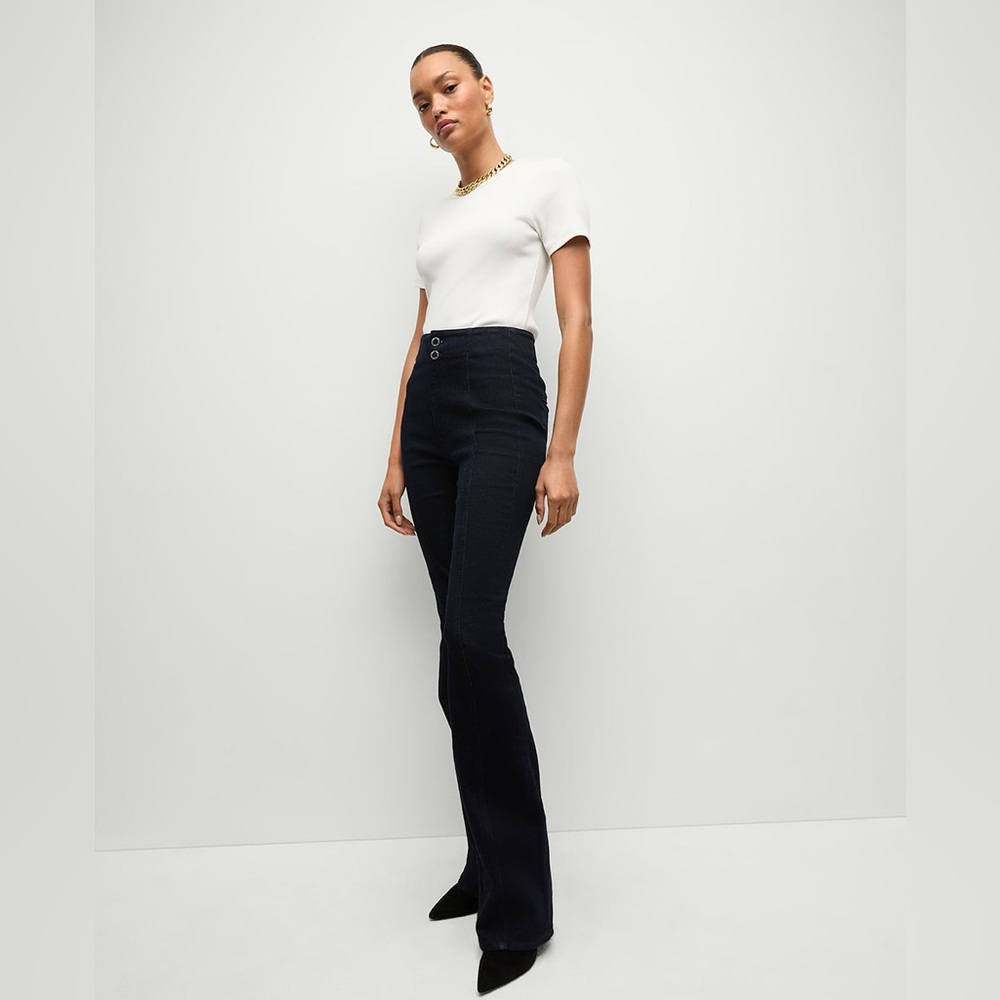 VERONICA BEARD BEVERLY SEAMED SKINNY FLARE JEAN